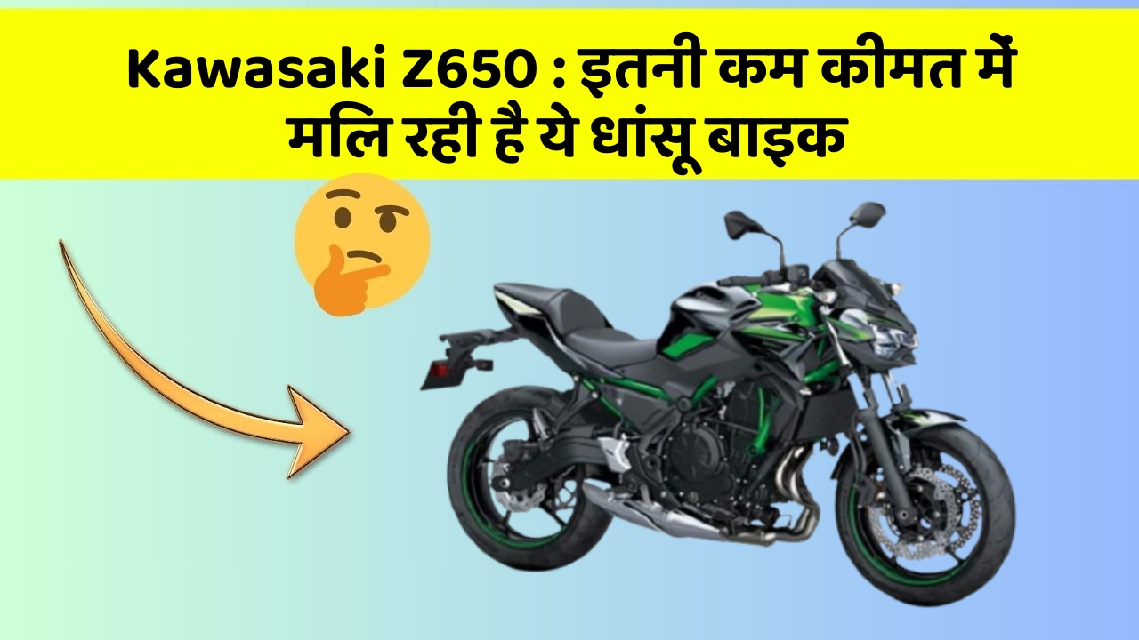 Kawasaki Z650 : इतनी कम कीमत में मिल रही है ये धांसू बाइक